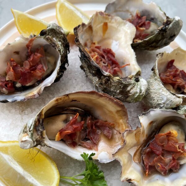 Oysters Kilpatrick with Prosciutto Fabbris Smallgoods